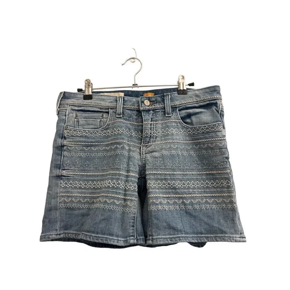 Pilcro embroidered boho STET midi shorts size 27 - Picture 3 of 10